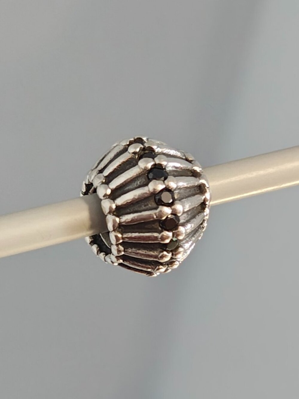 Authentic Pandora Retired Show Stopper Charm with Black Zirconia – 790545CZK